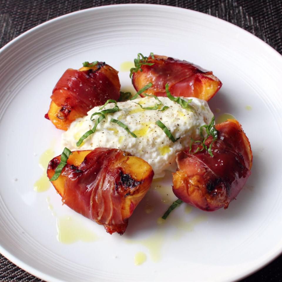 Prosciutto-Wrapped Peaches with Burrata