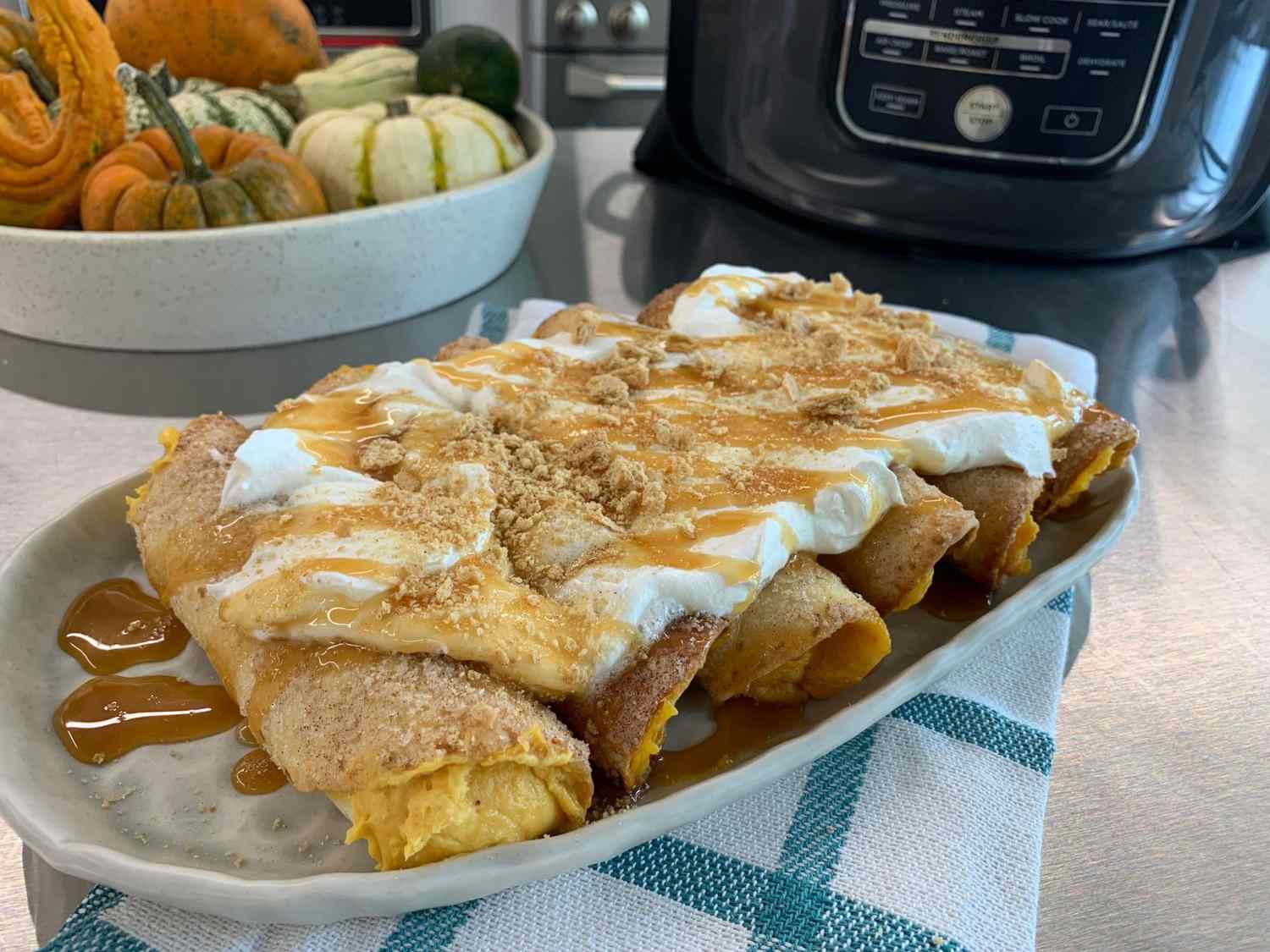 Pumpkin Cheesecake Churro Rolls