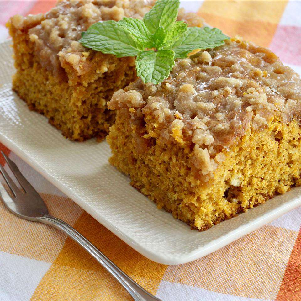 Pumpkin Coffee Cake with Brown Sugar Topping