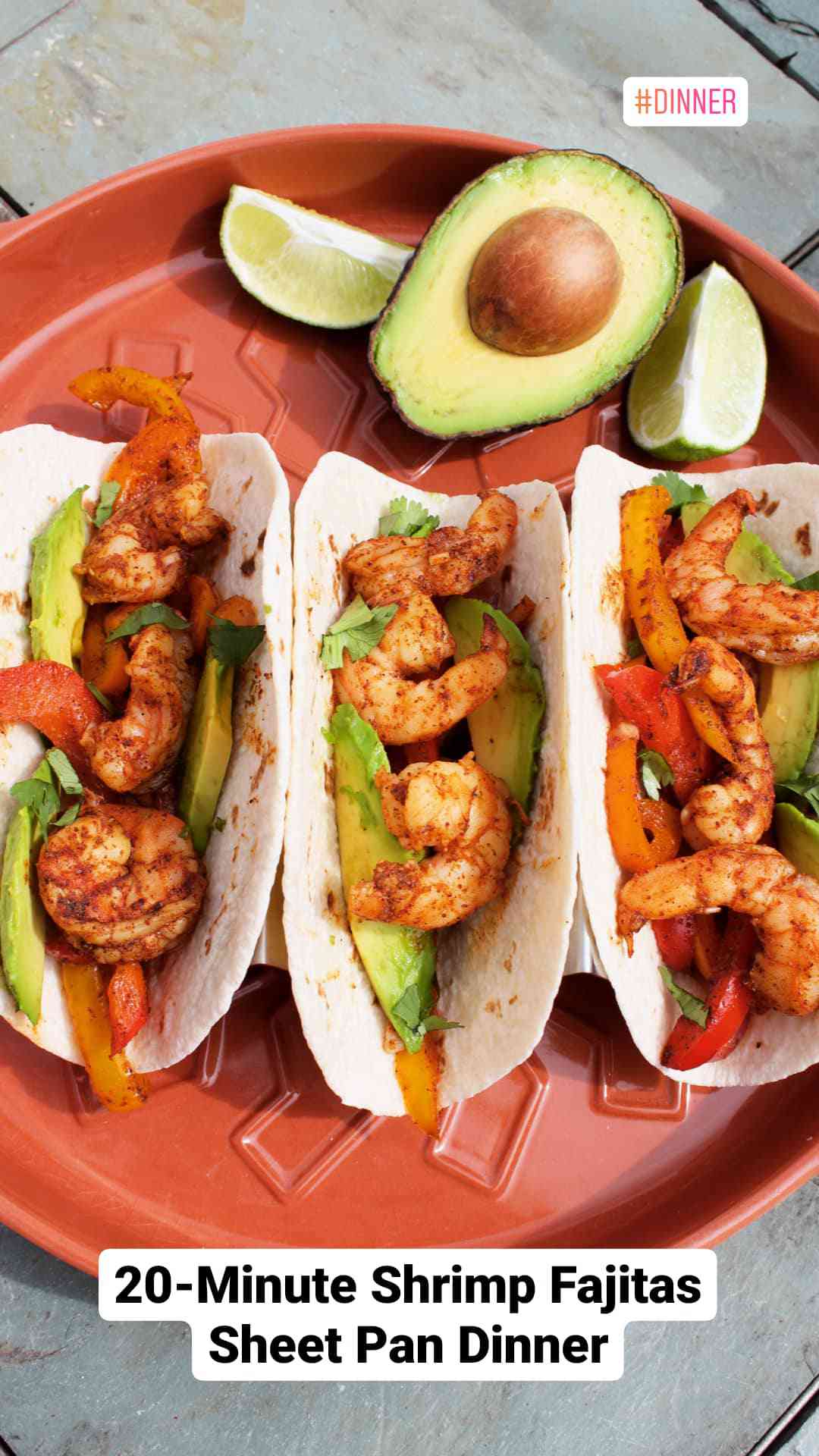 Quick 20-Minute Shrimp Fajitas Sheet Pan Dinner