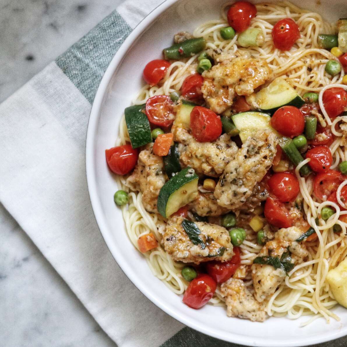 Quick Chicken Pesto Primavera