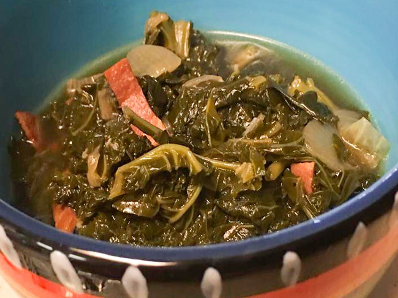 Quick Pressure Cooker Kale Greens