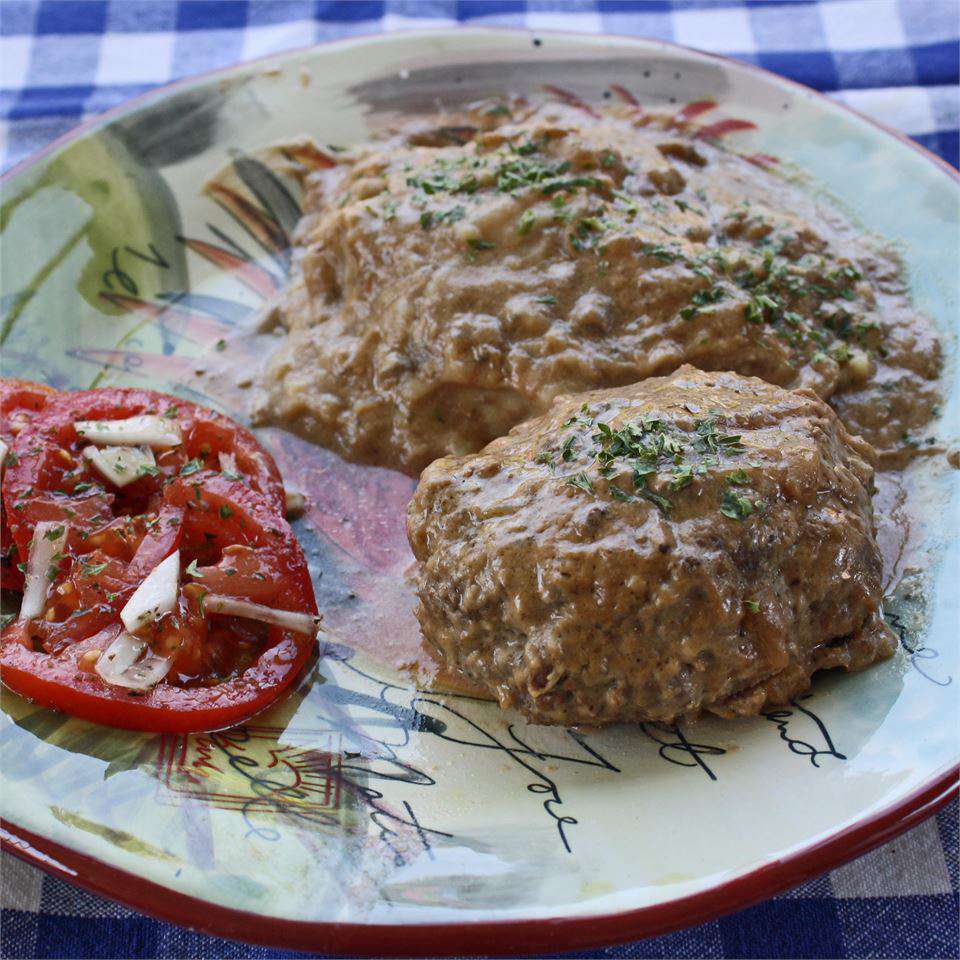 Quick Salisbury Steak with Onion Rings