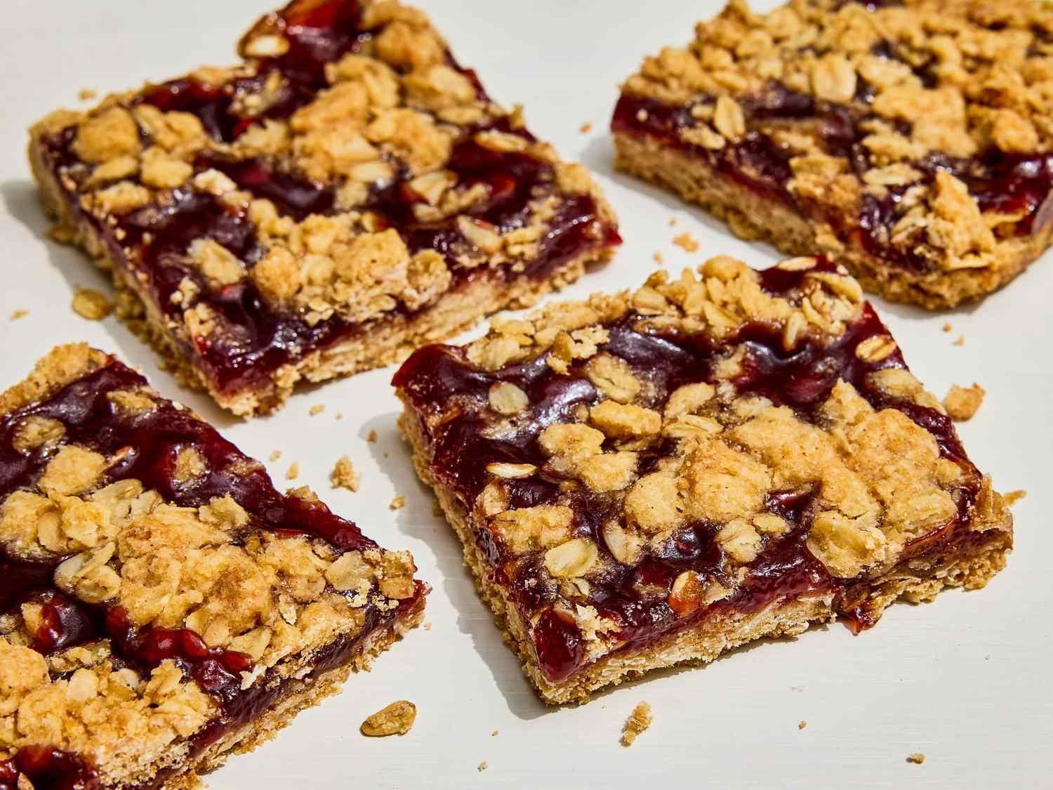 Raspberry Oatmeal Cookie Squares