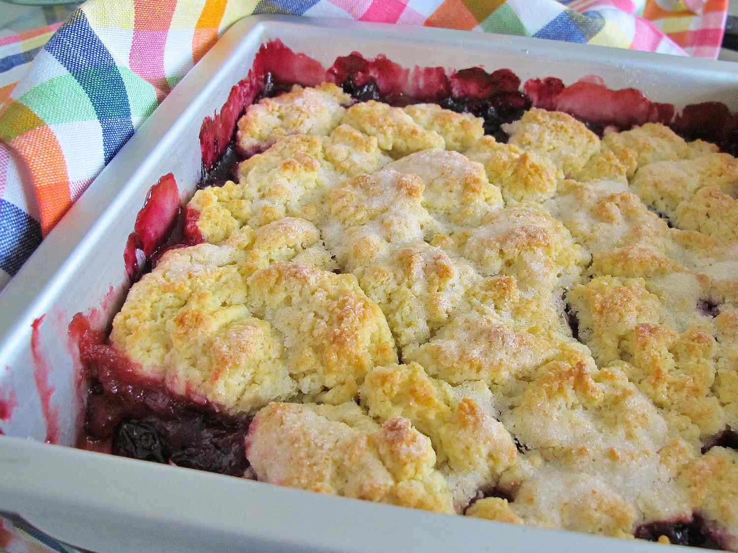 Rhubarb Biscuit Cobbler