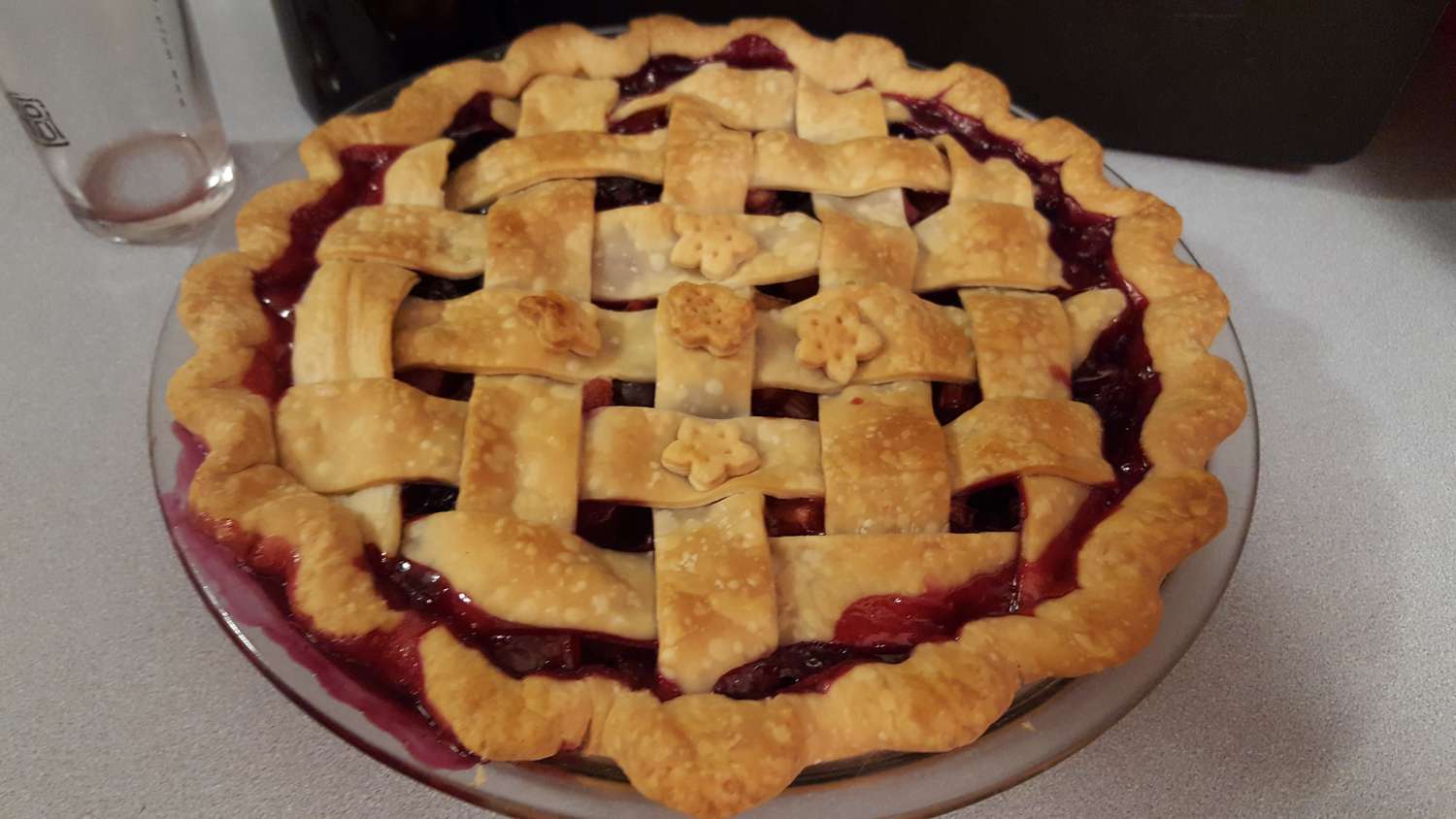 Rhubarb Blueberry Pie