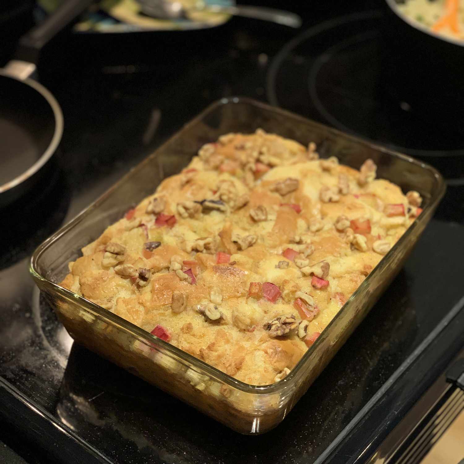 Rhubarb Bread Pudding