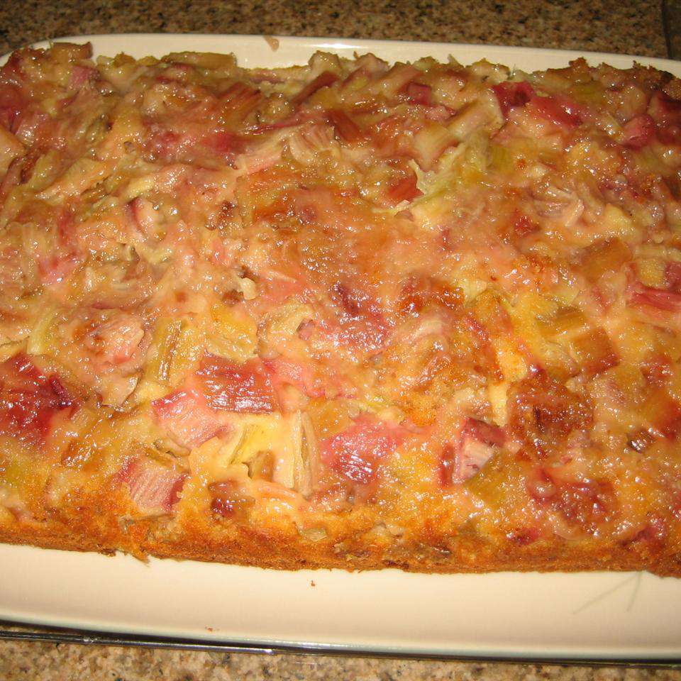 Rhubarb Skillet Cake
