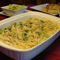 Ricotta Alfredo Fettuccine with Broccoli