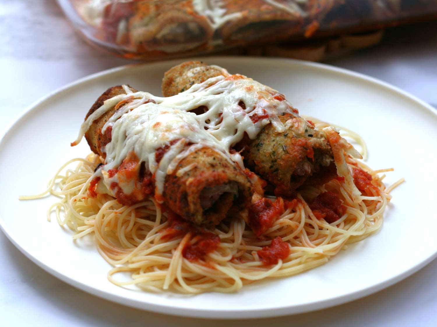 Ricotta Stuffed Eggplant Rolls