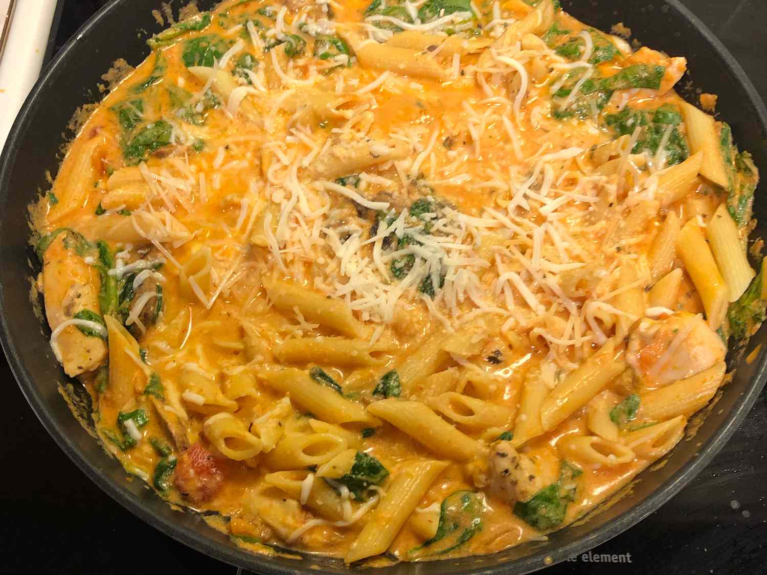Rigatoni Florentine with Chicken