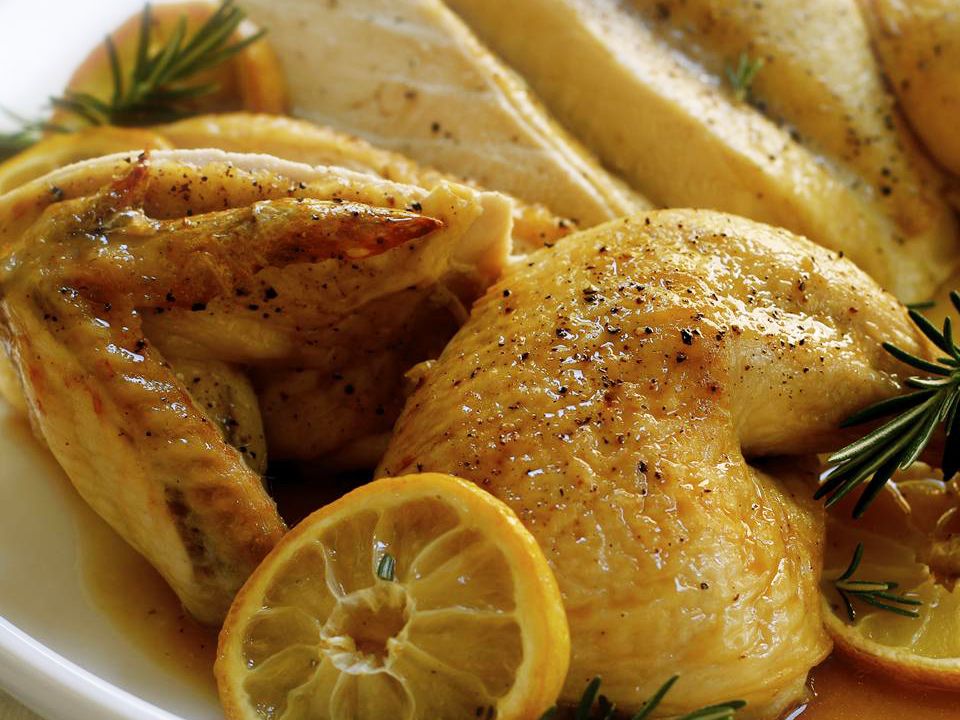 Roast Chicken with Lemon and Rosemary