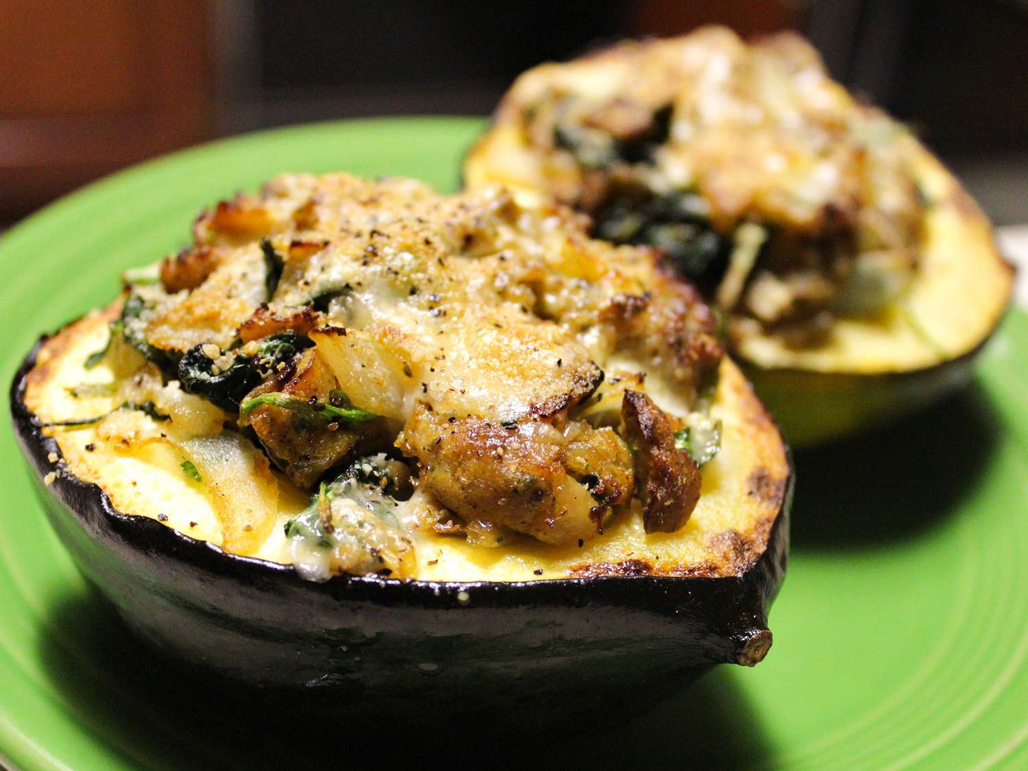 Roasted Acorn Squash with Parmesan