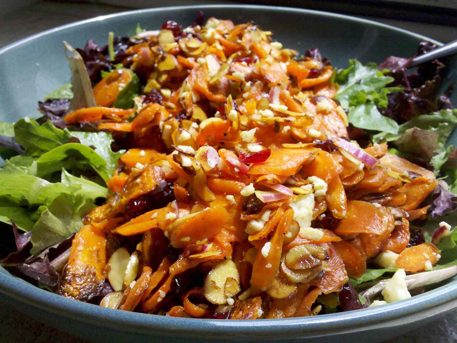 Roasted Carrot and Almond Salad
