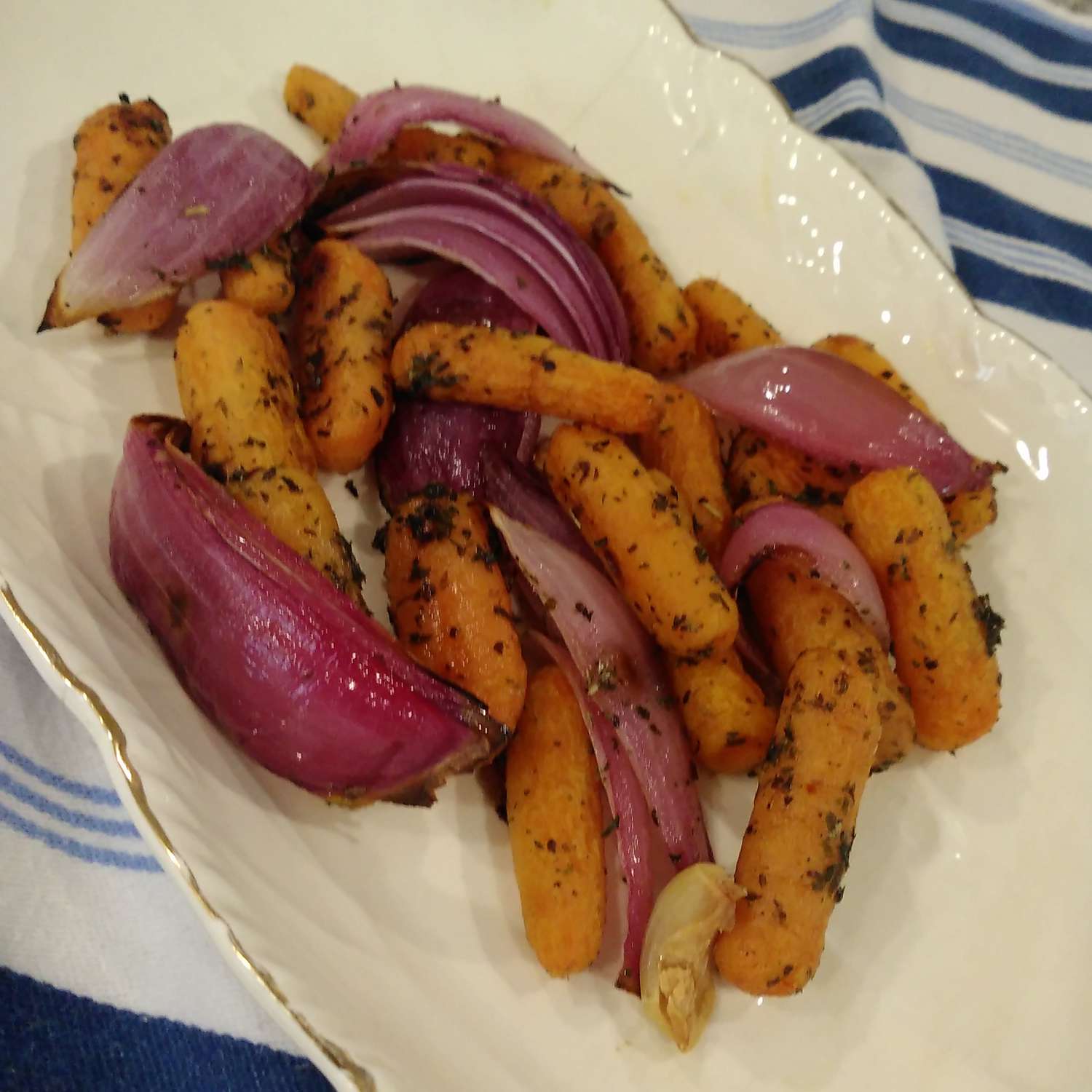 Roasted Carrots and Onions