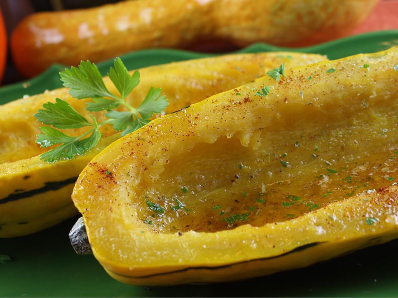 Roasted Garlic Delicata Squash