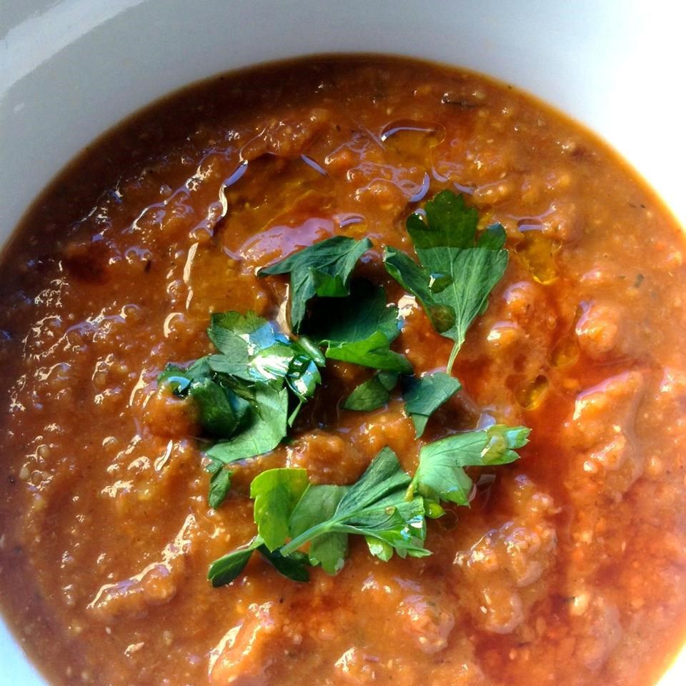 Roasted Pepper Lentil Soup