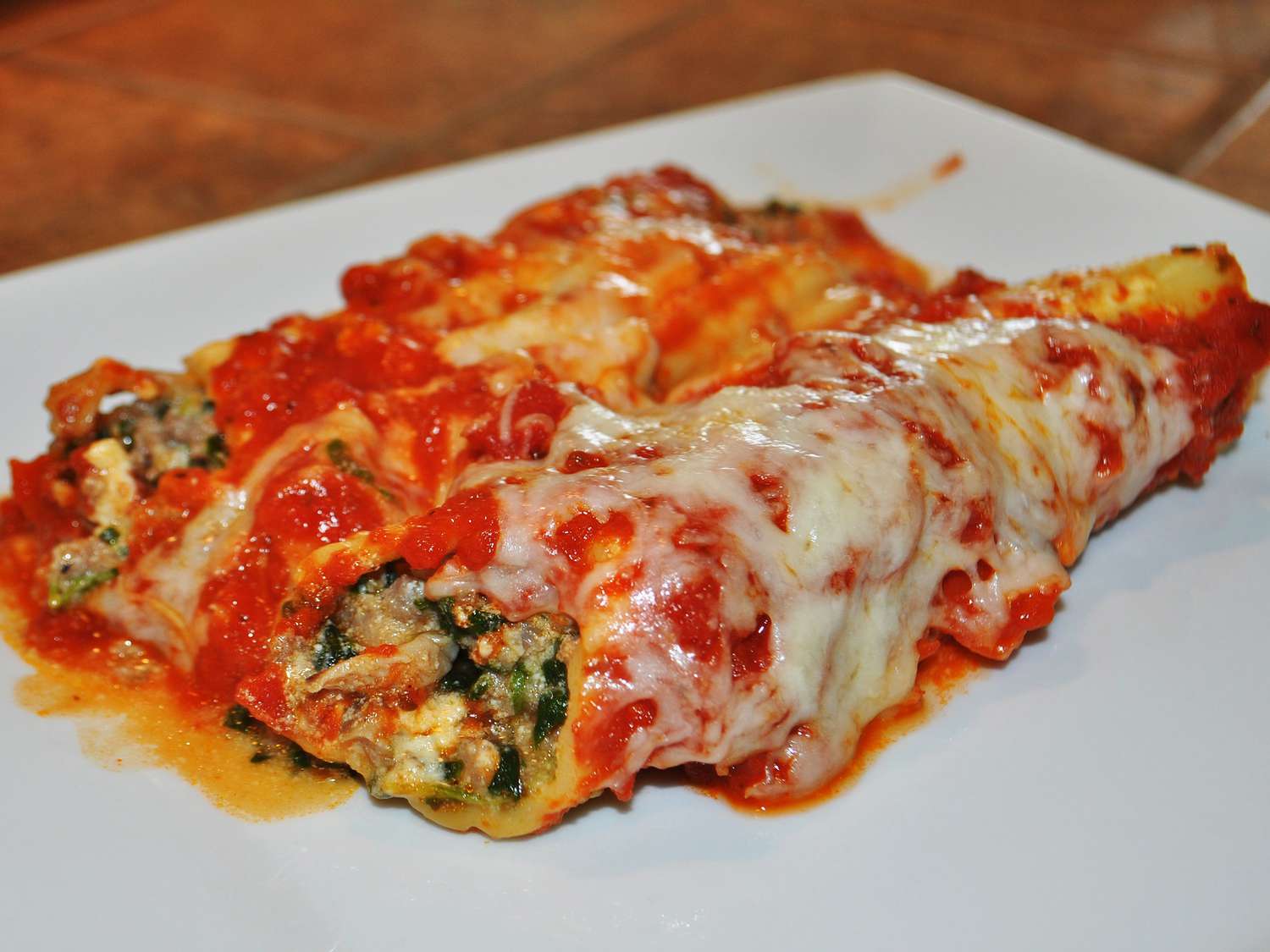 Roman-Style Meat Manicotti