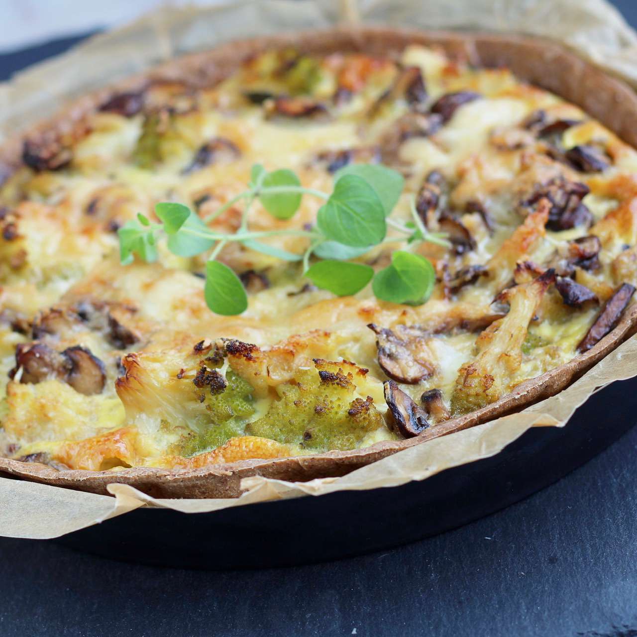 Romanesco Mushroom Quiche
