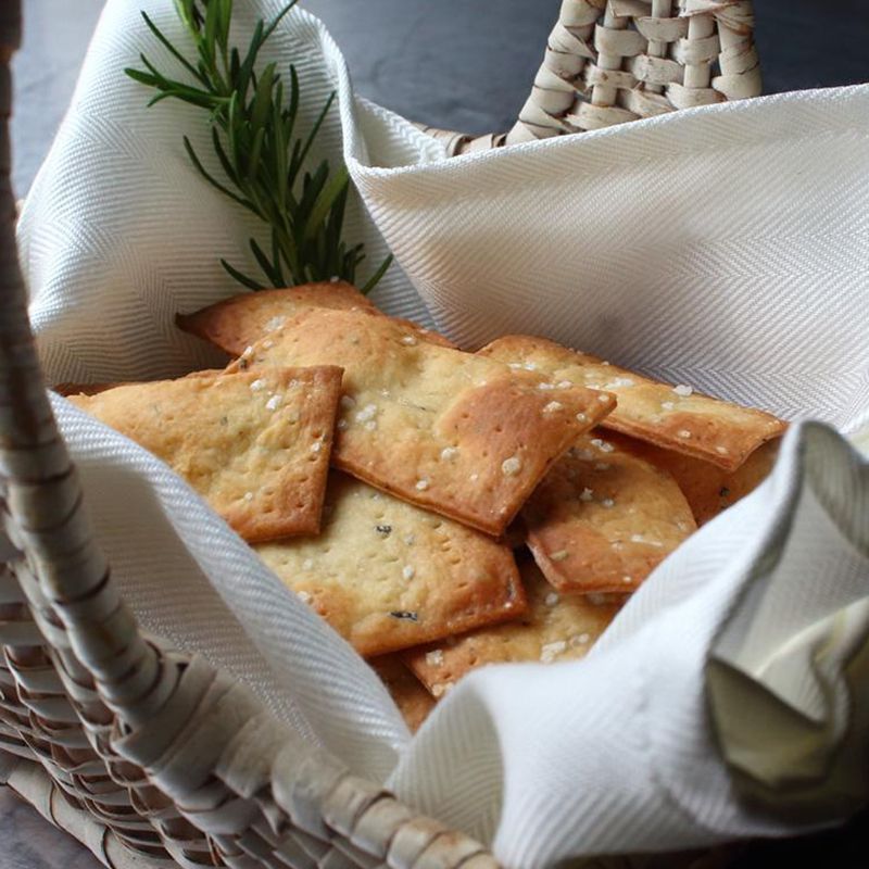 Rosemary Sea Salt Flatbread Crackers