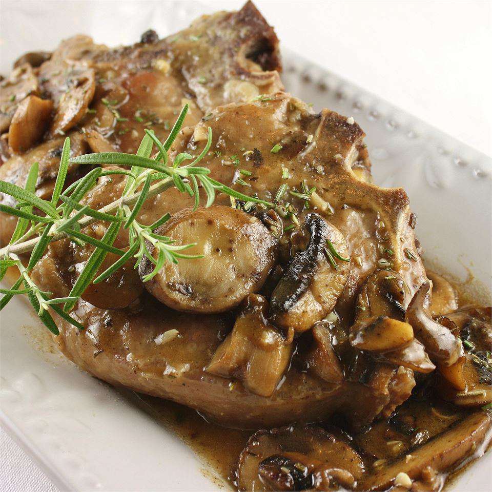 Rosemary Veal Chop with Portobellos