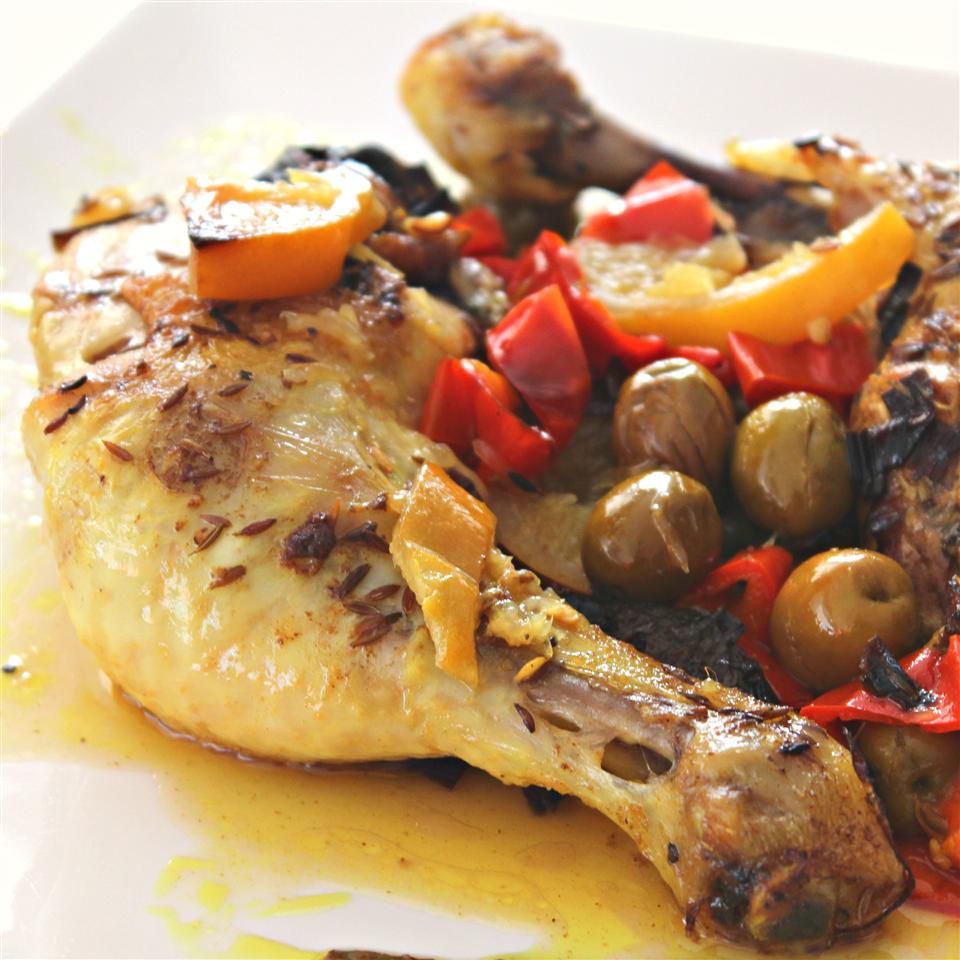 Saffron Chicken with Preserved Lemon