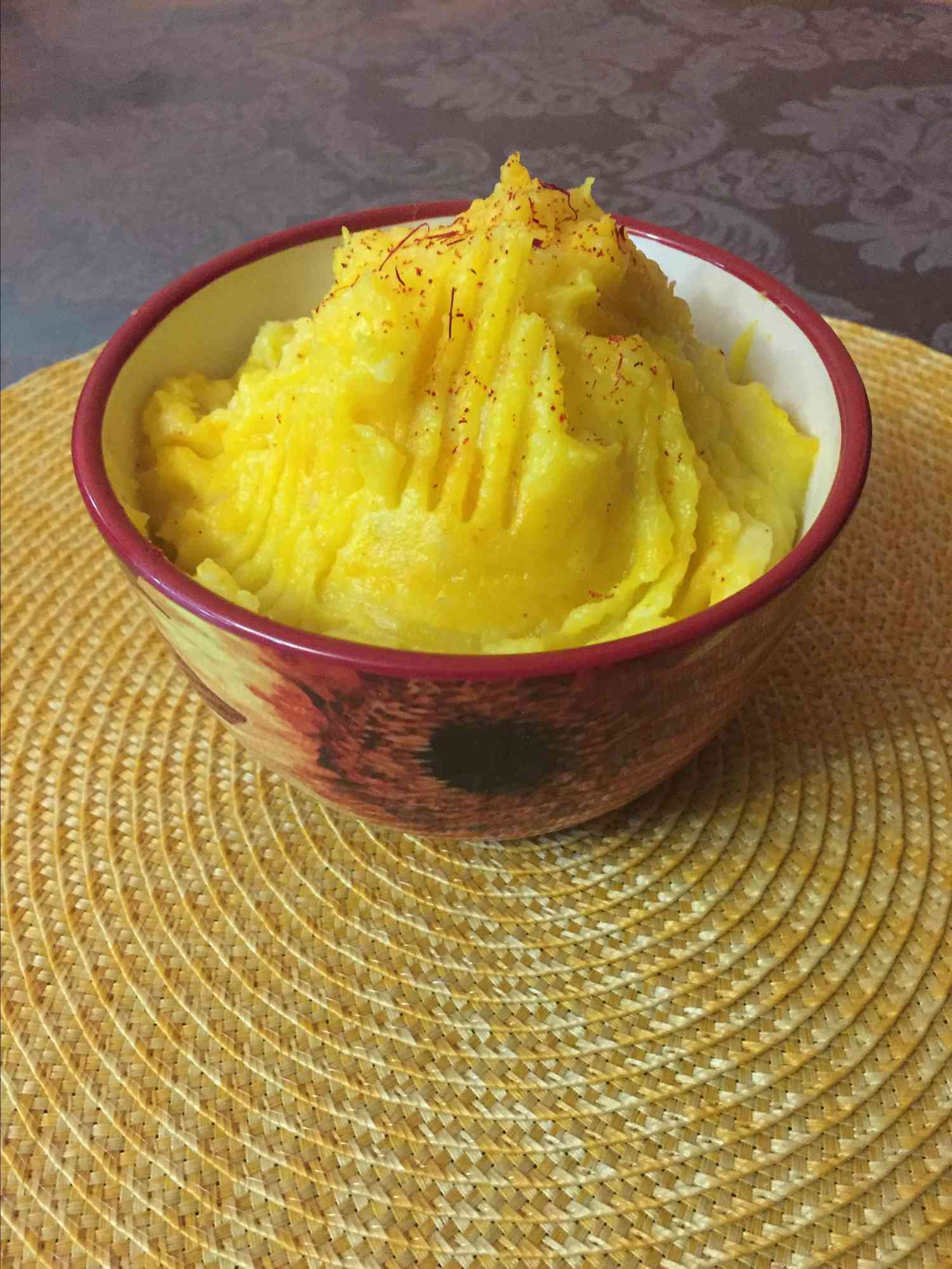 Saffron-Infused Mashed Potatoes