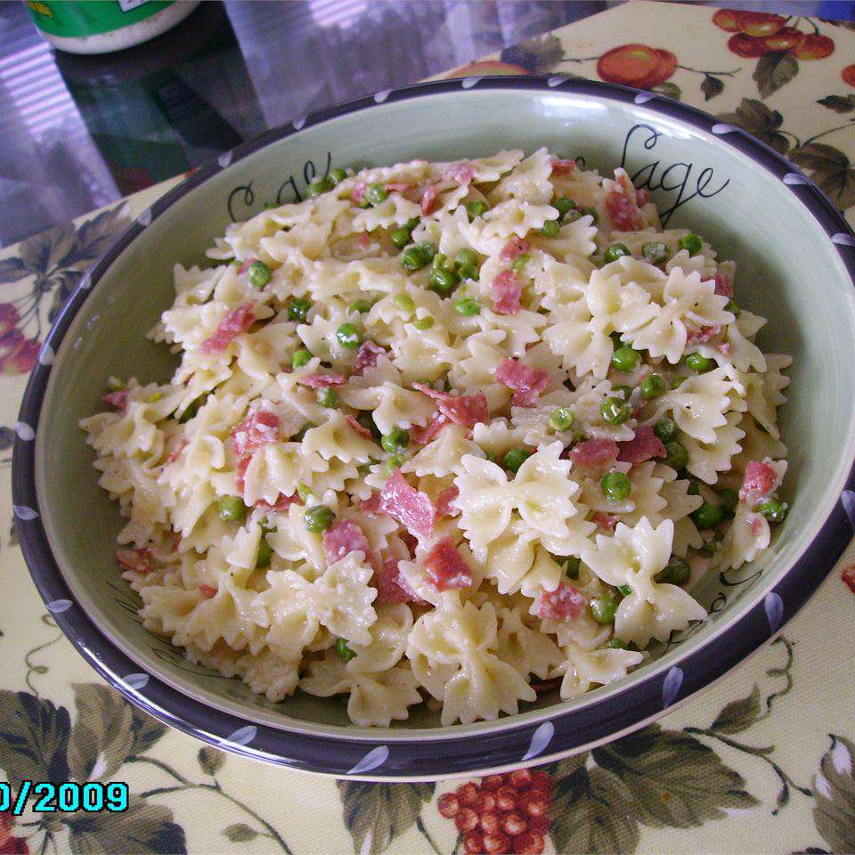 Salami and Pea Pasta