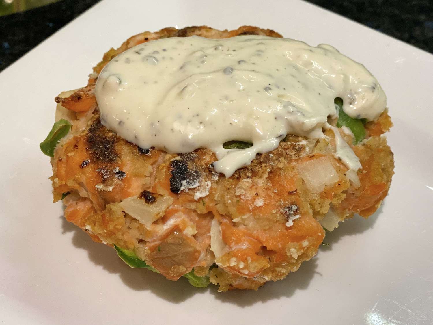 Salmon Burgers with Basil Mayo