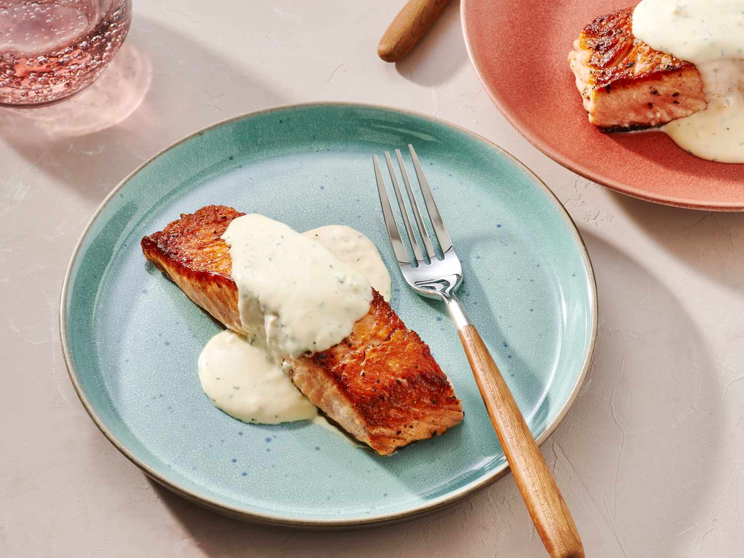 Salmon with Meyer Lemon Cream Sauce