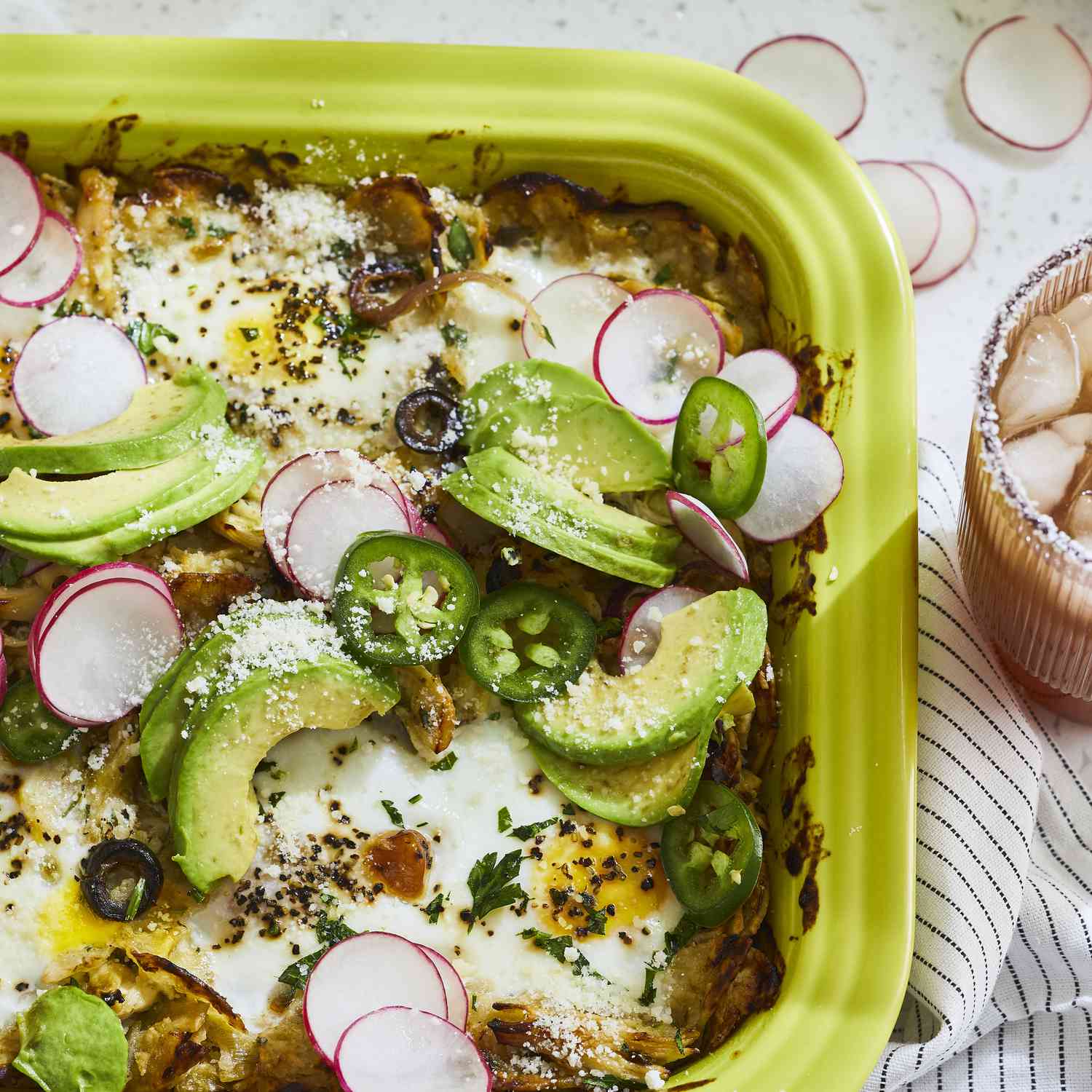 Salsa Verde Chilaquiles with Eggs