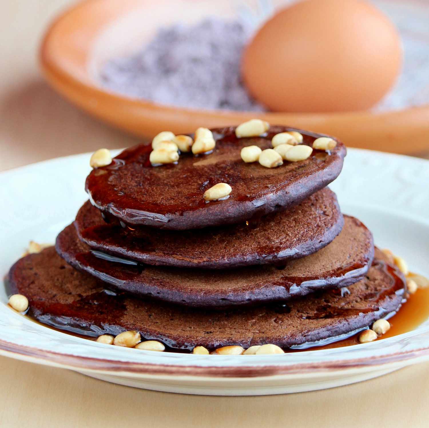 Santa Fe-Style Blue Cornmeal Pancakes
