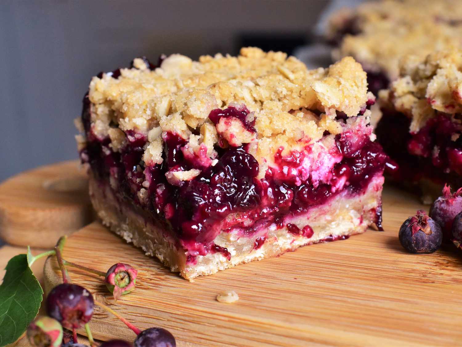 Saskatoon Berry Crumb Cake