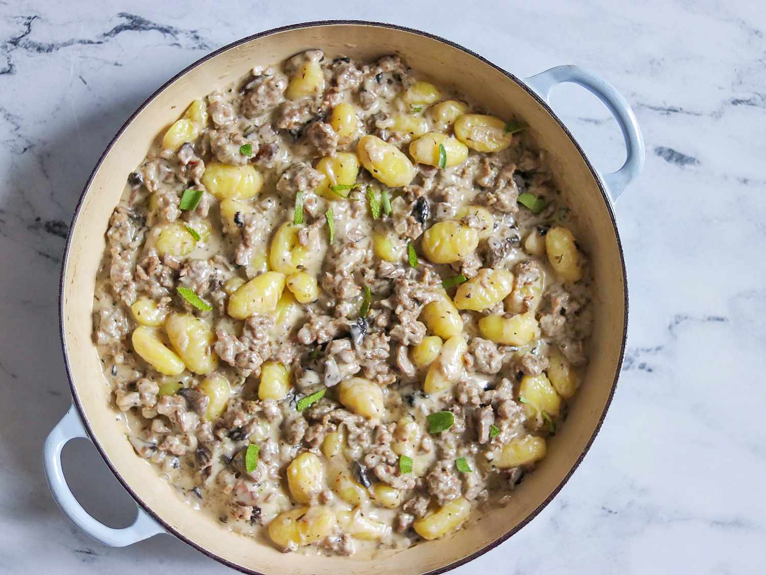 Sausage and Mushroom Gnocchi Skillet