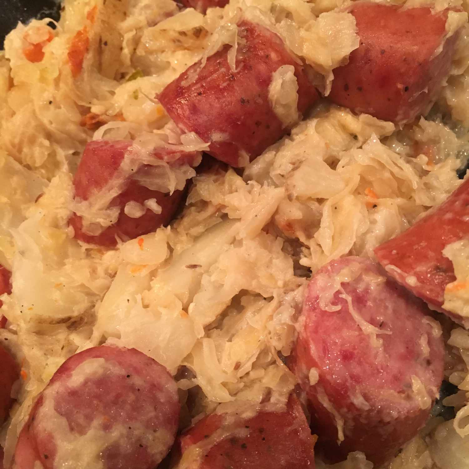 Sausage and Sauerkraut Skillet