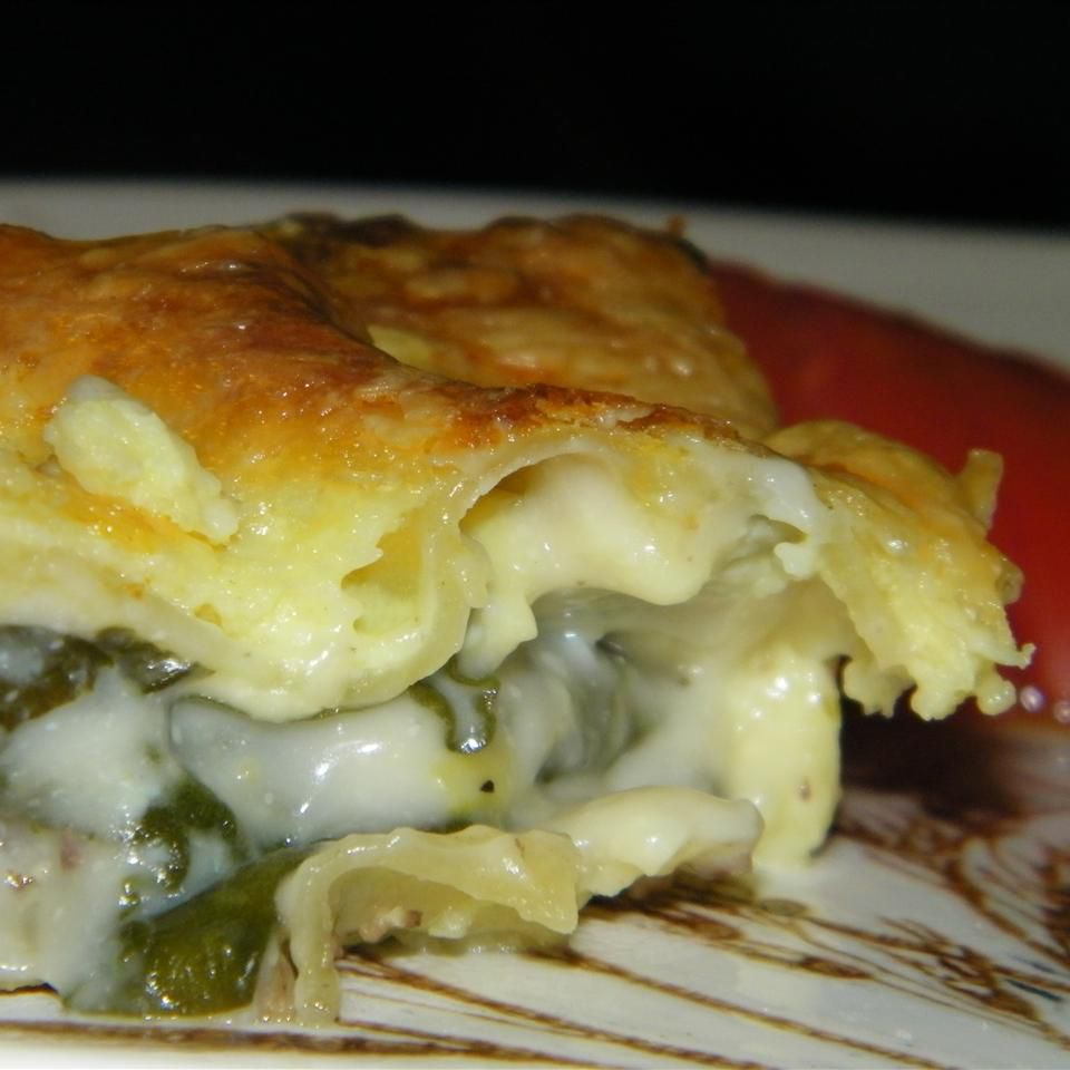 Sausage and Spinach Alfredo Lasagna