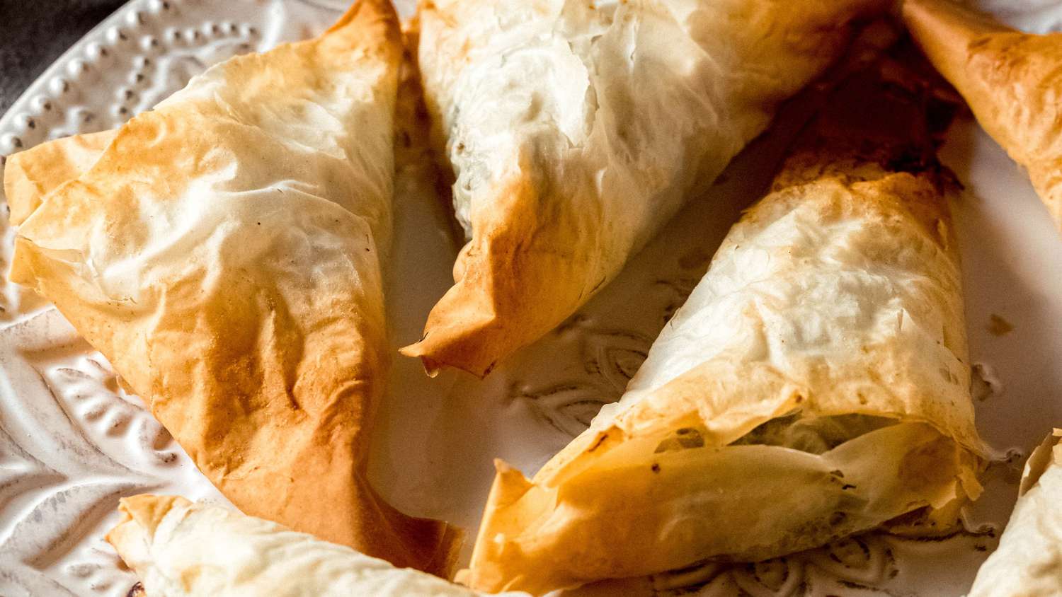 Sausage and Spinach Phyllo Triangles