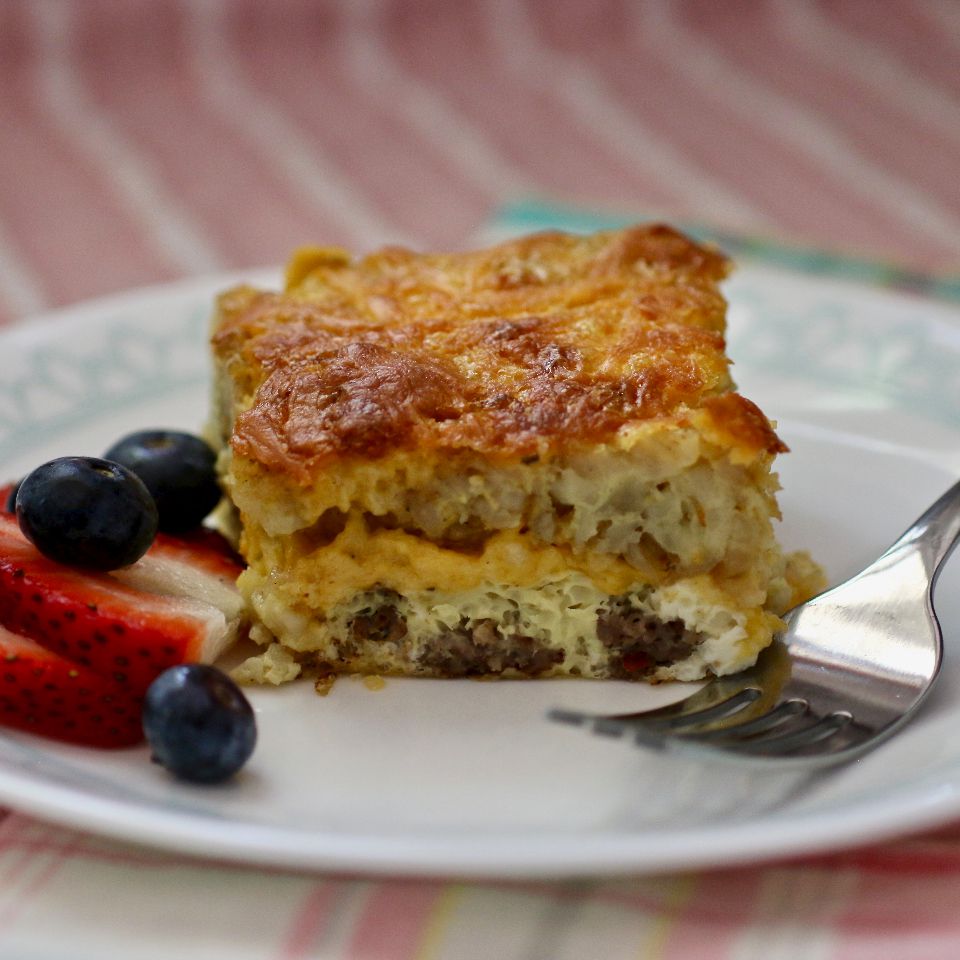 Sausage and Tater Tot Breakfast Bake