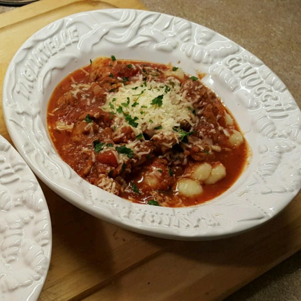 Sausage Gnocchi with Tomato Sauce