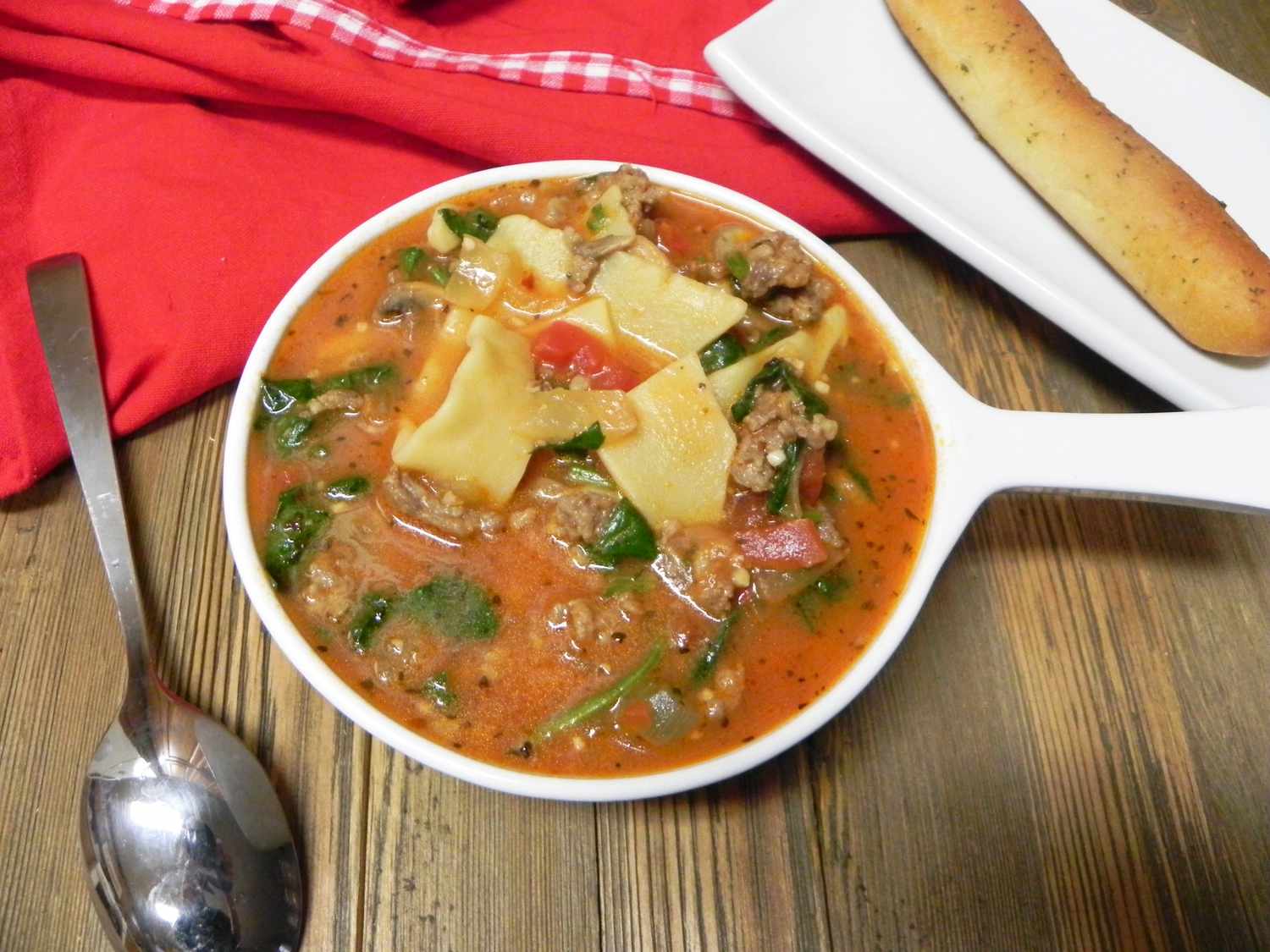 Sausage Lasagna Soup