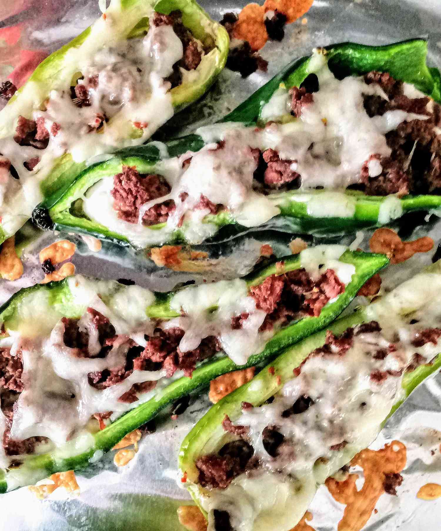 Sausage Stuffed Poblano Peppers