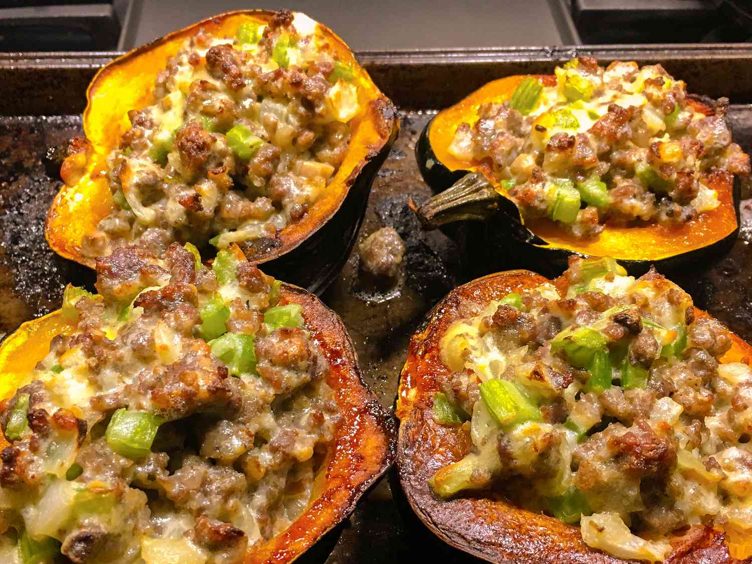Sausage-Stuffed Squash
