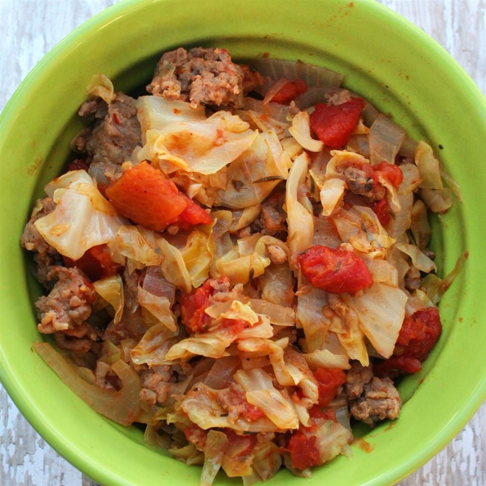 Savory Ground Beef and Cabbage