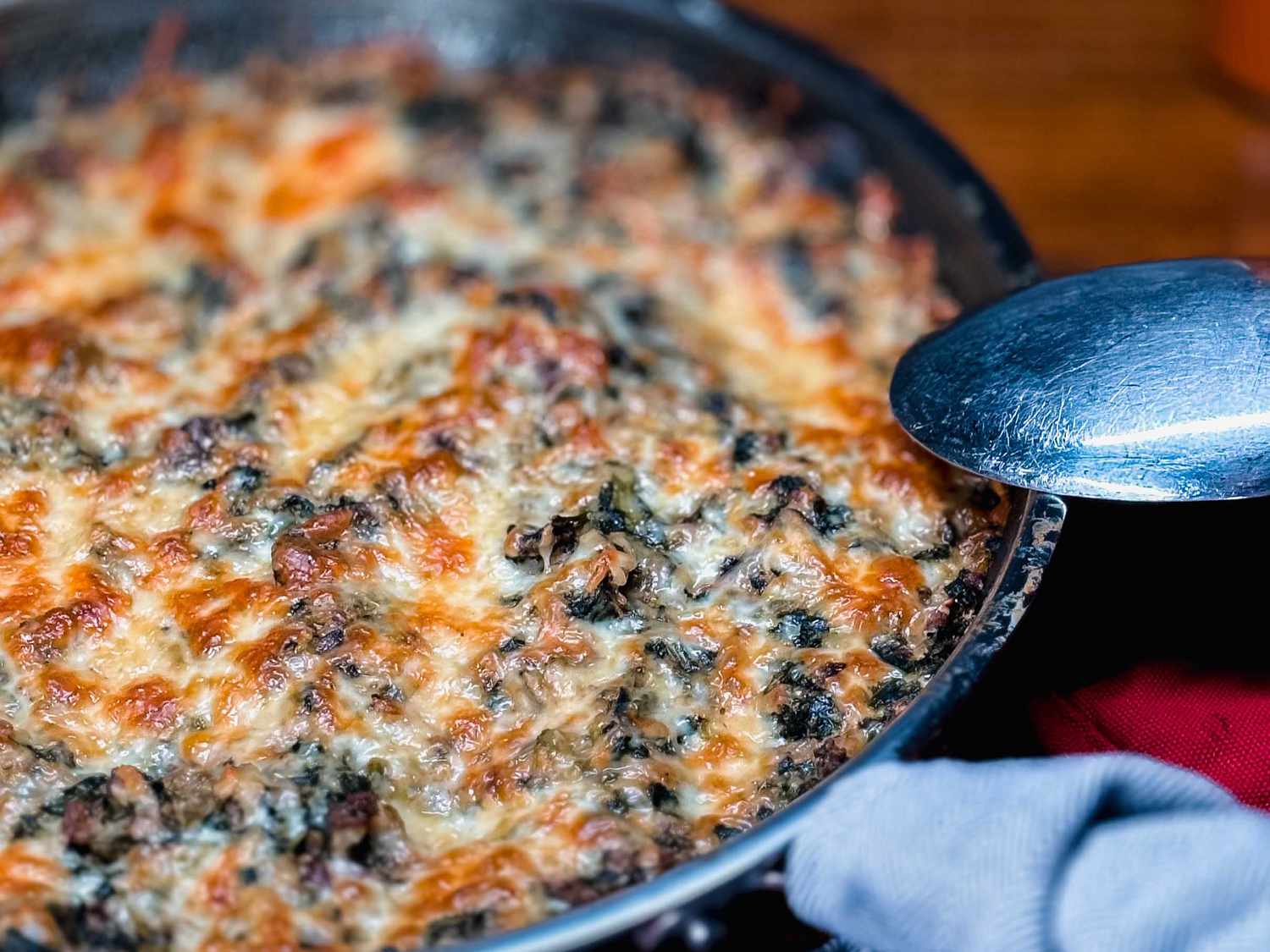 Savory Ground Beef and Spinach Casserole