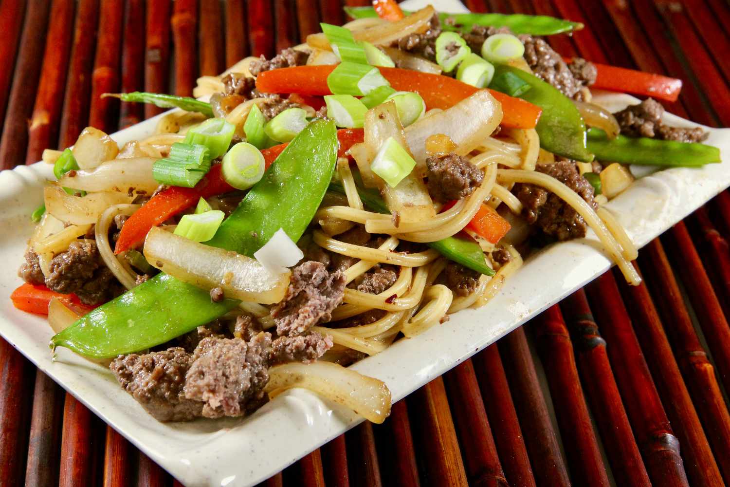Savory Ground Beef Lo Mein
