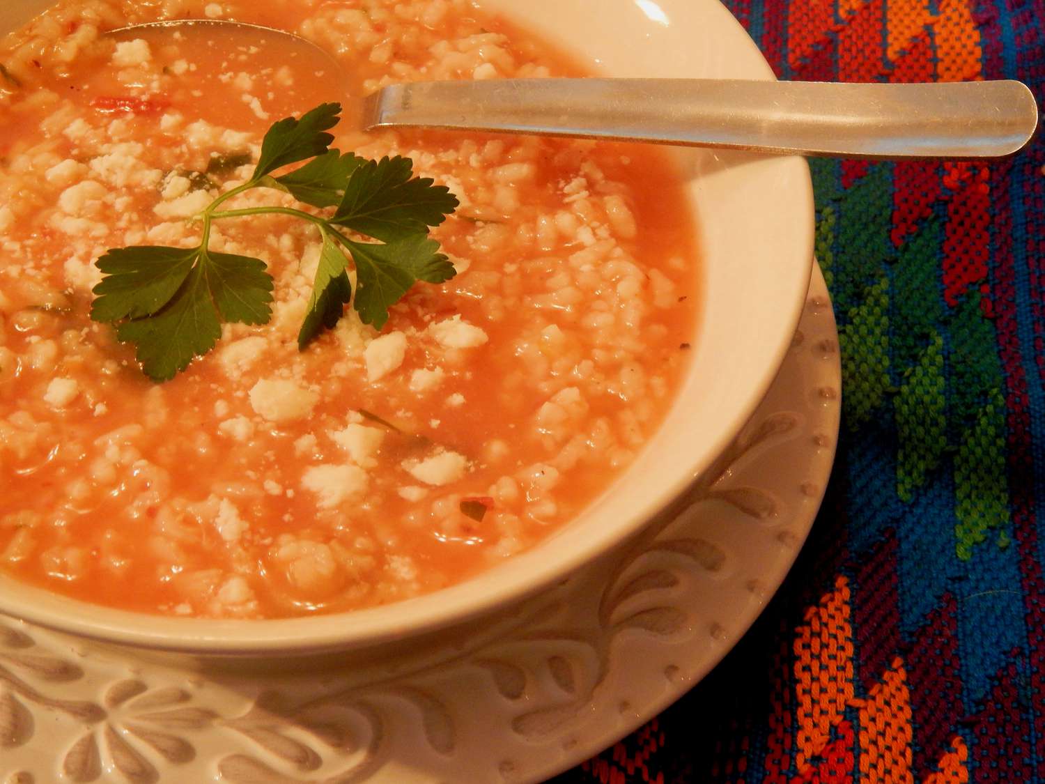 Savory Mexican Rice Soup