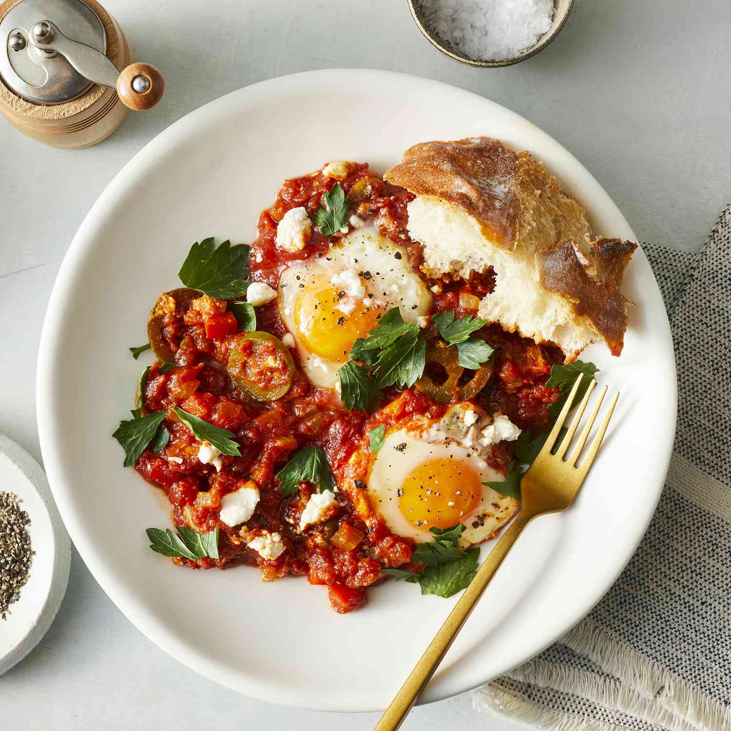 Savory Shakshuka with Poached Eggs