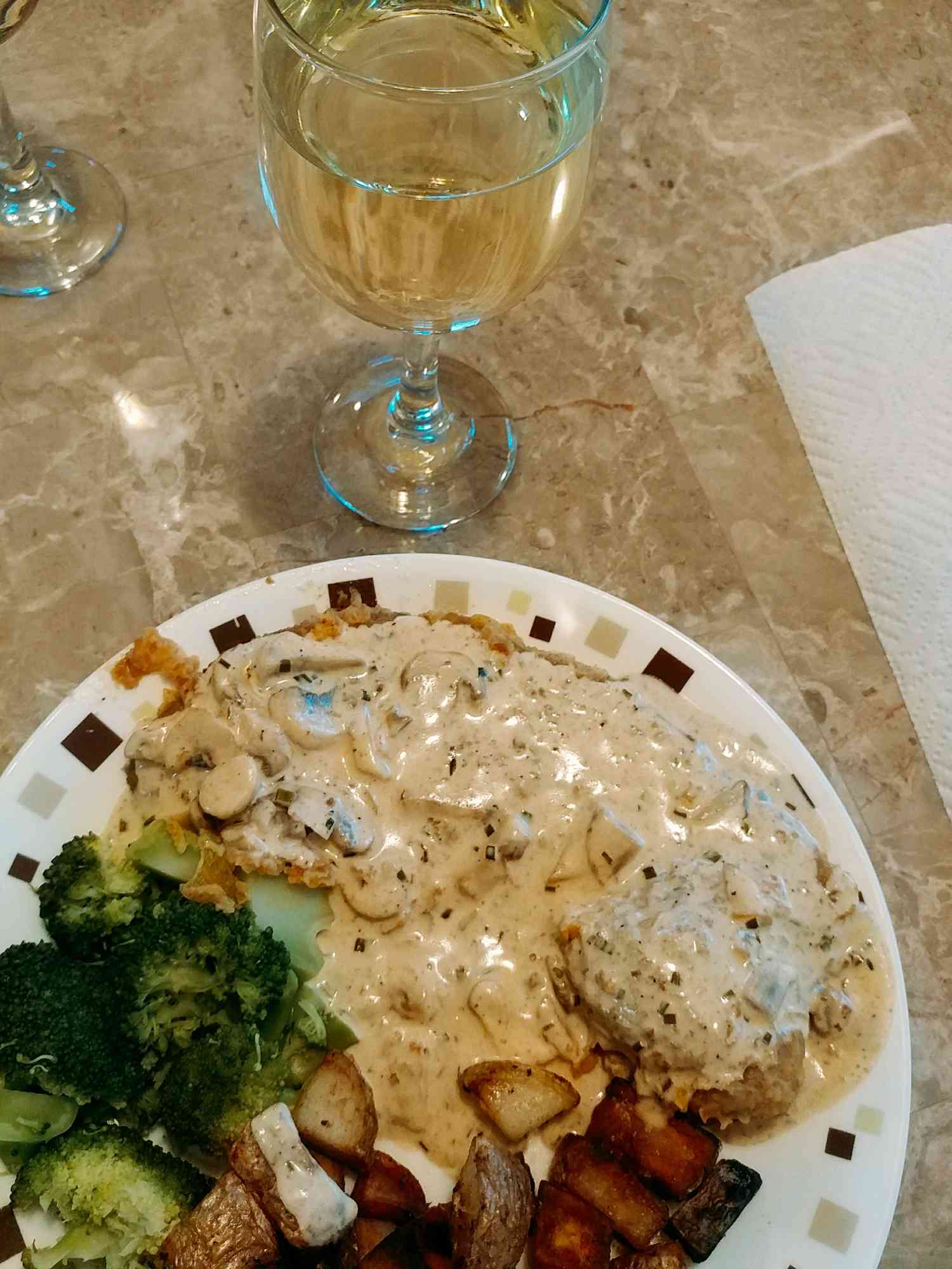 Schnitzel in Creamy Mushroom Sauce