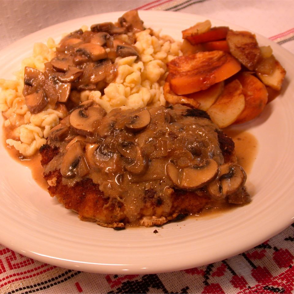 Schnitzel with Mushroom Gravy