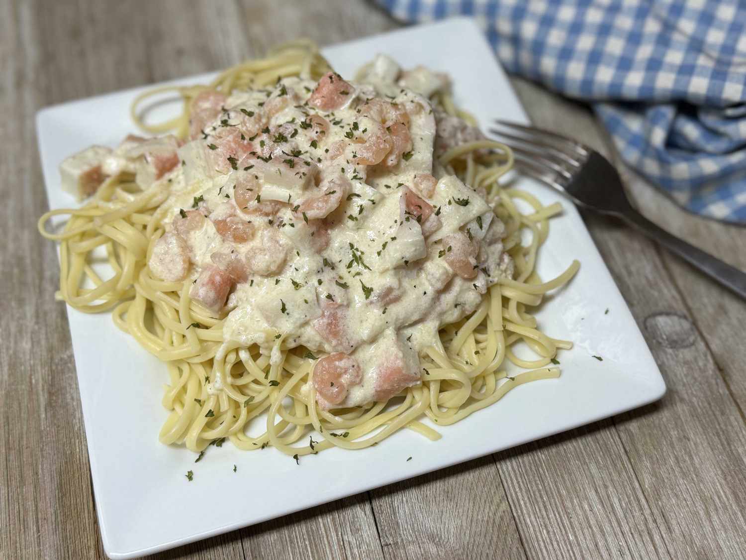 Seafood Linguine Delight